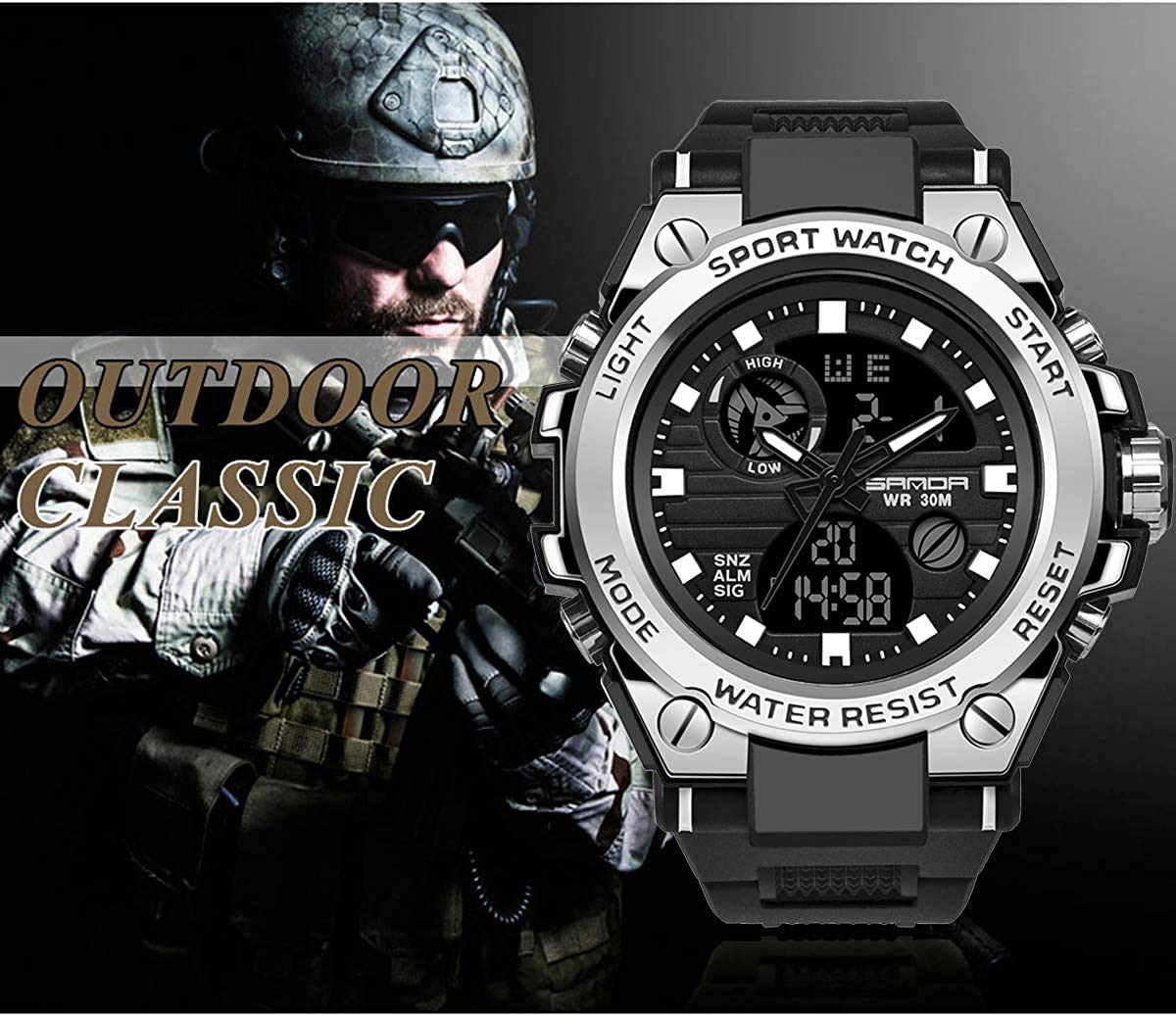 Foto 6 pulgar | Reloj Aimes Sports Military Outdoor Led Impermeable Para Hombre - Venta Internacional.