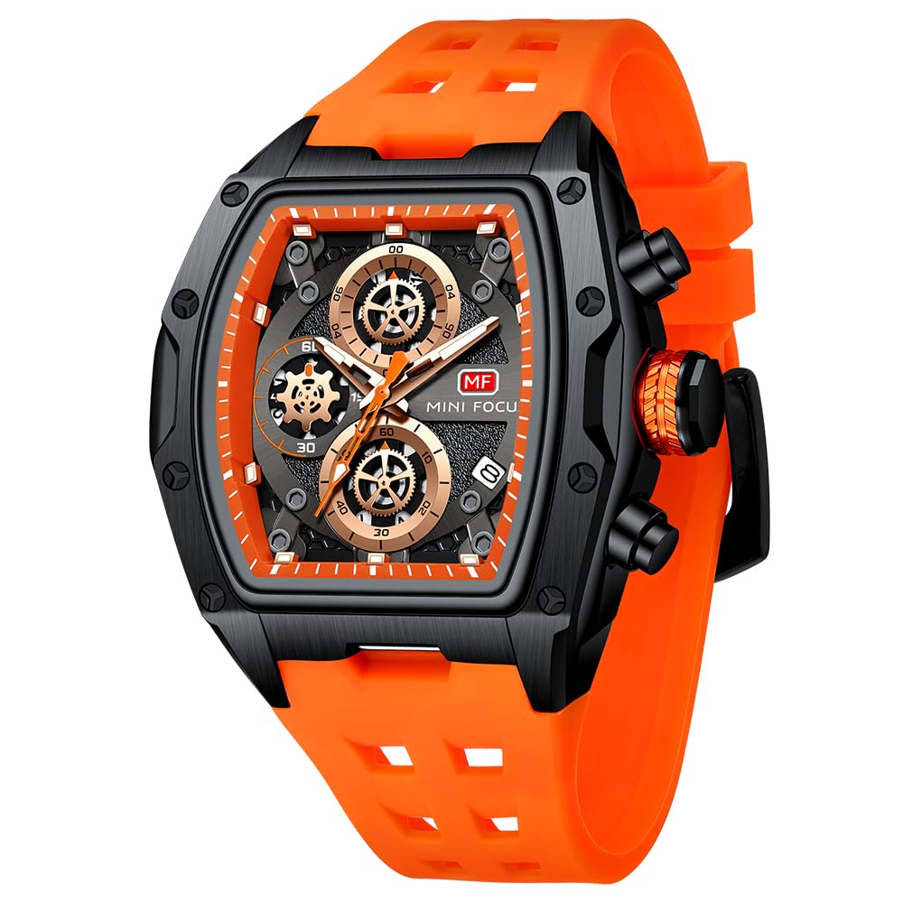 Foto 2 pulgar | Reloj Mini Focus Unique Tonneau Chronograph Impermeable Para Hombre - Venta Internacional.