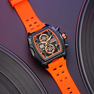 Foto 2 | Reloj Mini Focus Unique Tonneau Chronograph Impermeable Para Hombre - Venta Internacional.
