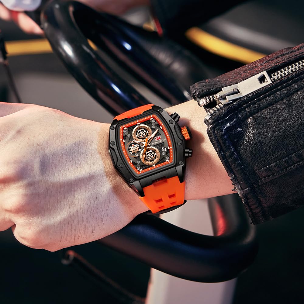 Foto 4 pulgar | Reloj Mini Focus Unique Tonneau Chronograph Impermeable Para Hombre - Venta Internacional.