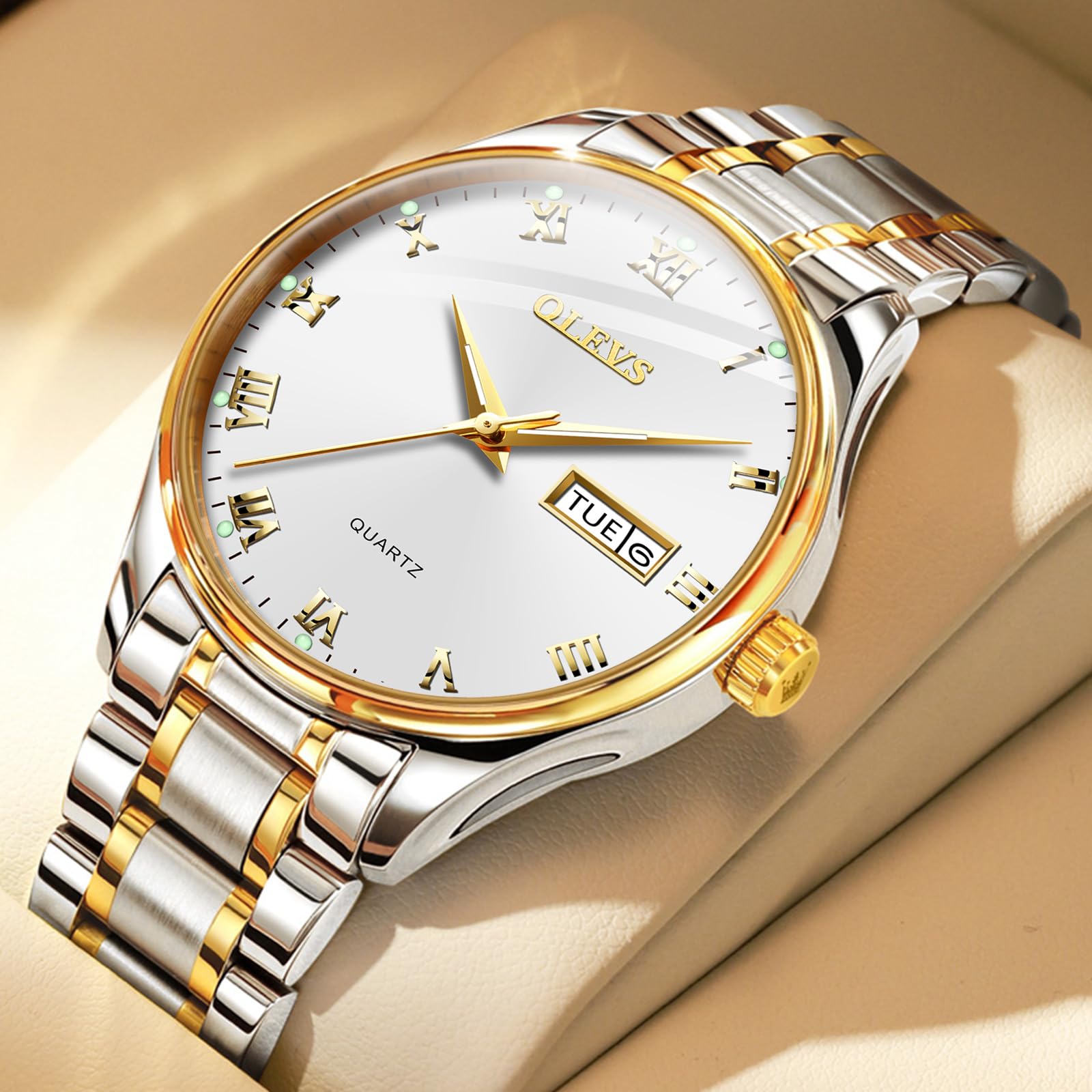 Foto 4 pulgar | Reloj Olevs Classic Quartz De Acero Inoxidable Para Hombre - Venta Internacional.