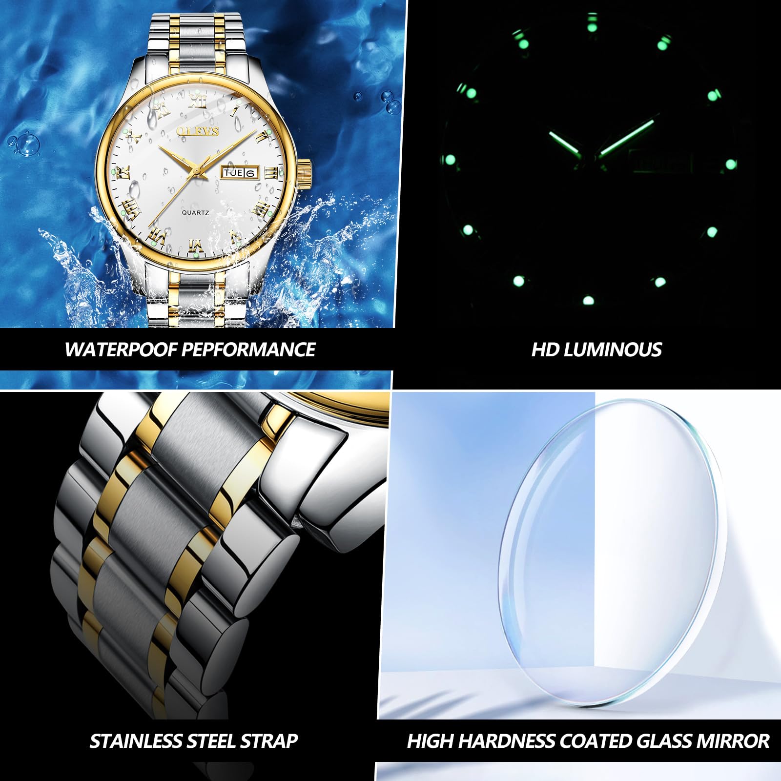 Foto 6 pulgar | Reloj Olevs Classic Quartz De Acero Inoxidable Para Hombre - Venta Internacional.