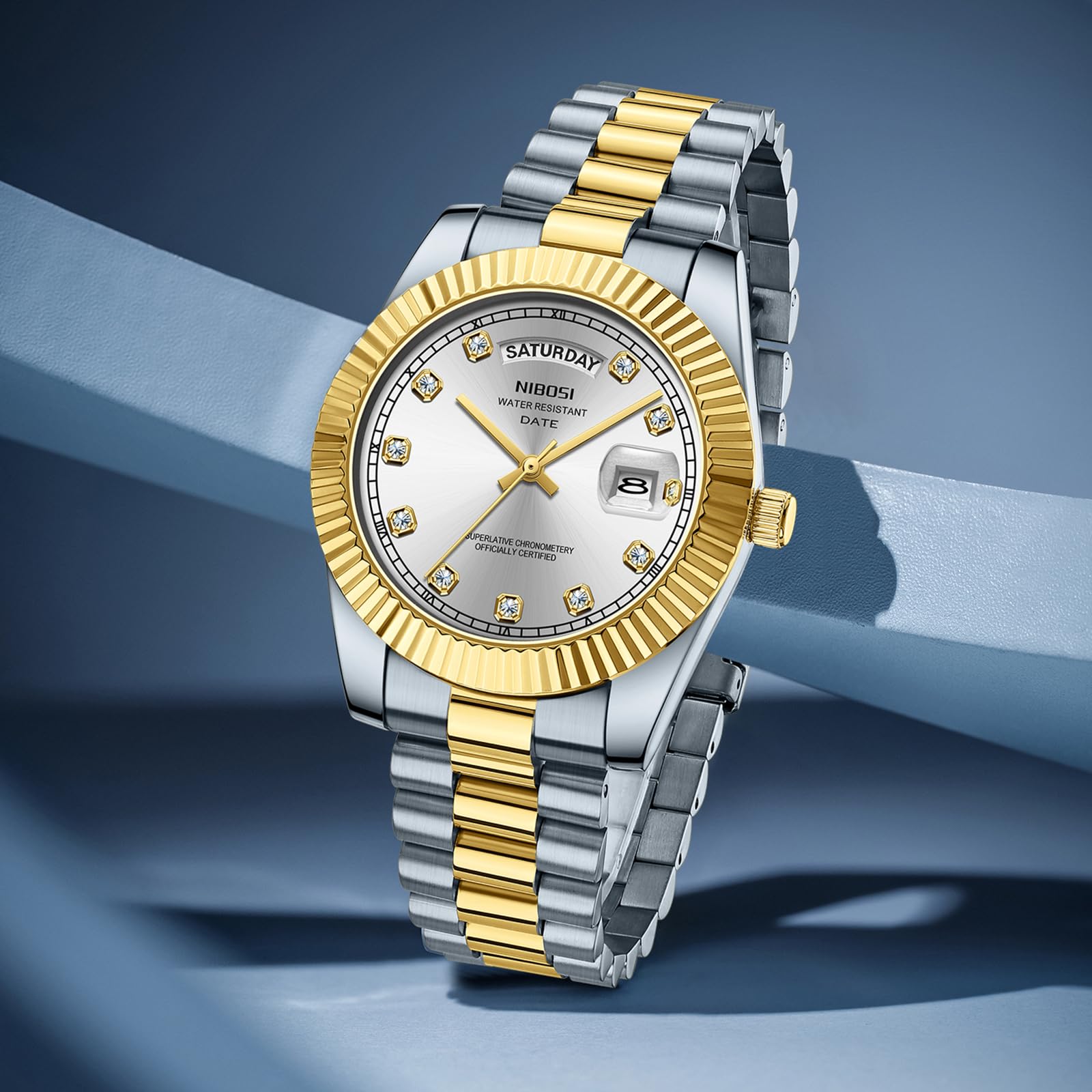 Foto 5 | Reloj Nibosi B01-gold Silver Analog Quartz Para Hombre - Venta Internacional.