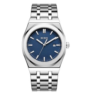 Foto 1 | Reloj Burei De Acero Inoxidable Analógico De Cuarzo Impermeable Para Hombre - Venta Internacional.