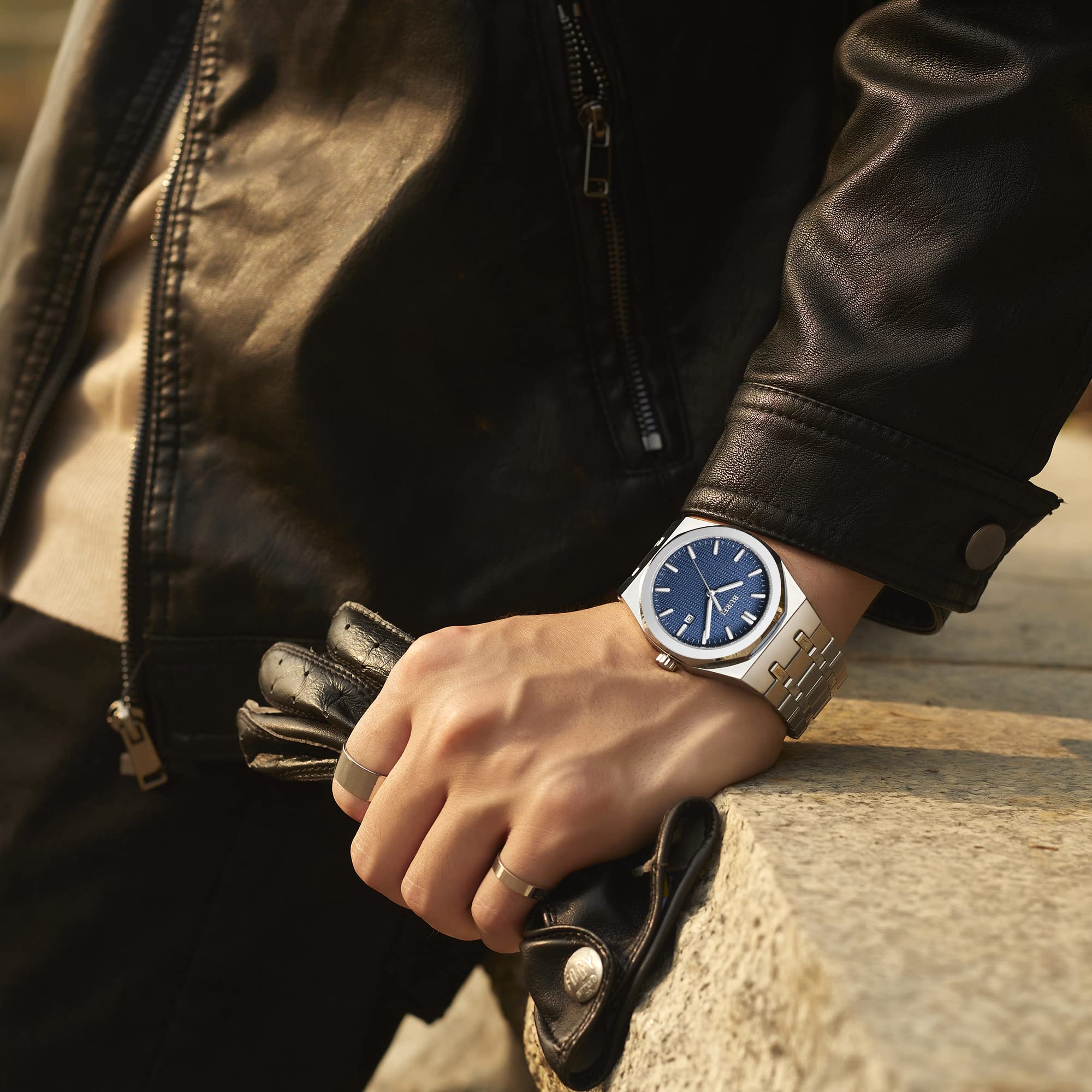 Foto 6 pulgar | Reloj Burei De Acero Inoxidable Analógico De Cuarzo Impermeable Para Hombre - Venta Internacional.