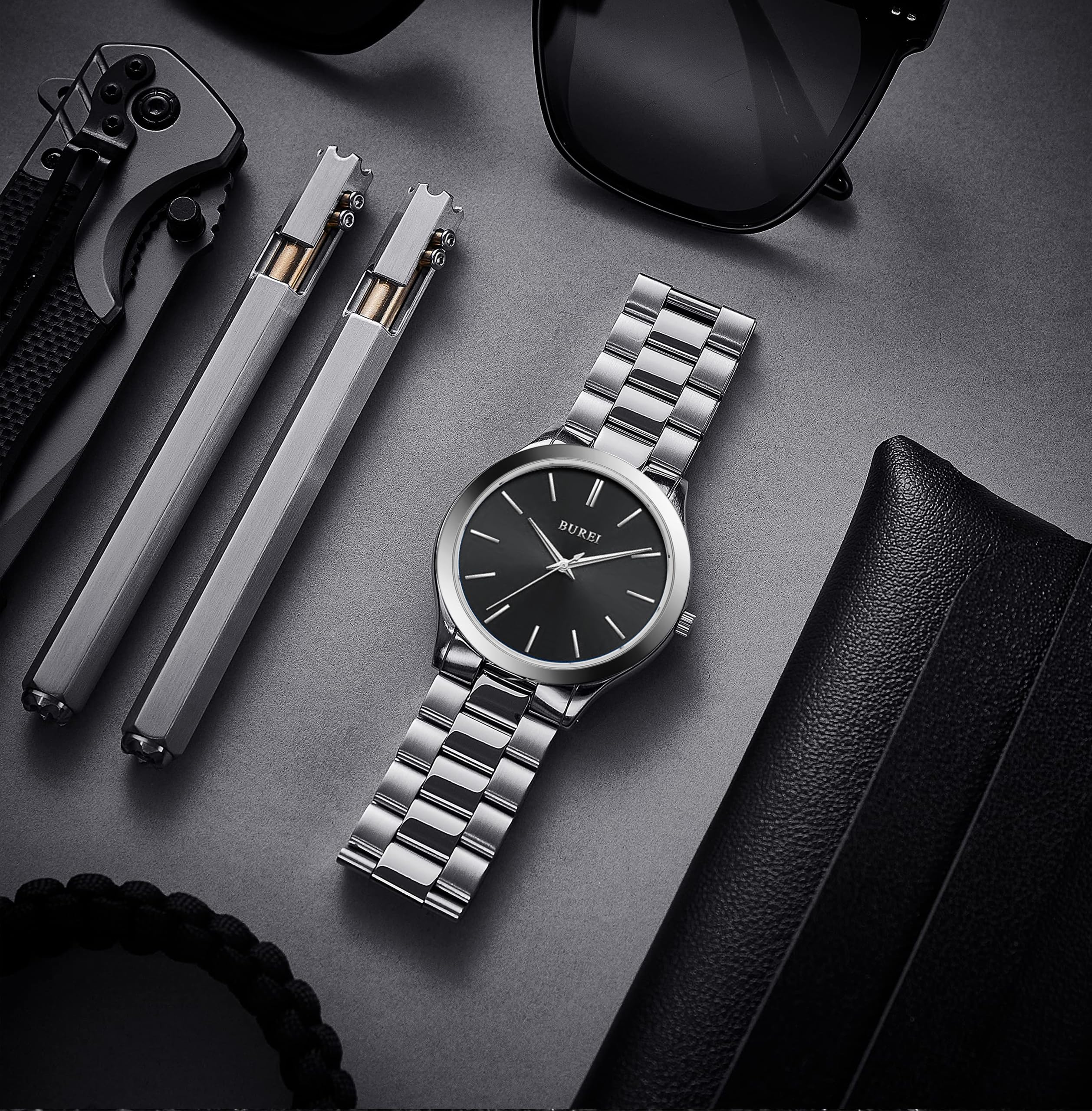 Foto 3 pulgar | Reloj Burei Fashion Minimalist Business A Prueba De Agua Para Hombre - Venta Internacional.