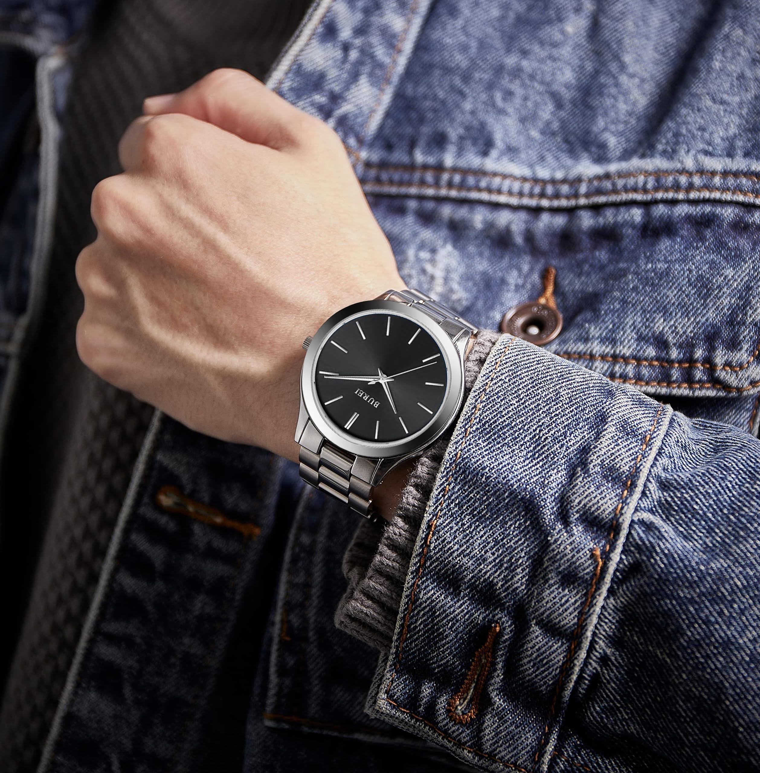 Foto 6 pulgar | Reloj Burei Fashion Minimalist Business A Prueba De Agua Para Hombre - Venta Internacional.