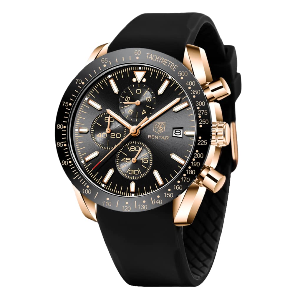 Reloj By Benyar Con Cronógrafo Analógico De Cuarzo Para Hombre, Resistente Al Agua - Venta Internacional.