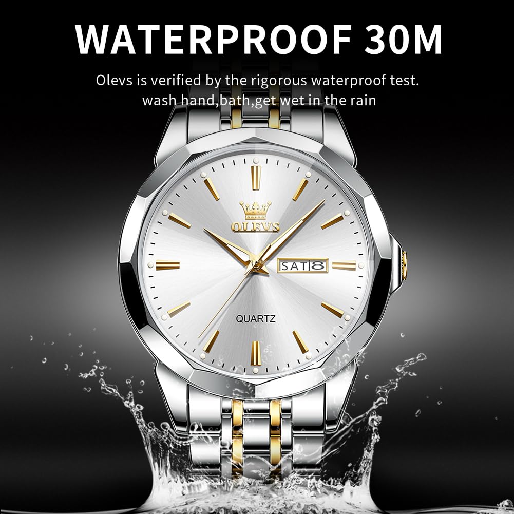 Foto 5 pulgar | Reloj Olevs Silver Para Hombre Vestido De Negocios Sencillo Impermeable - Venta Internacional.