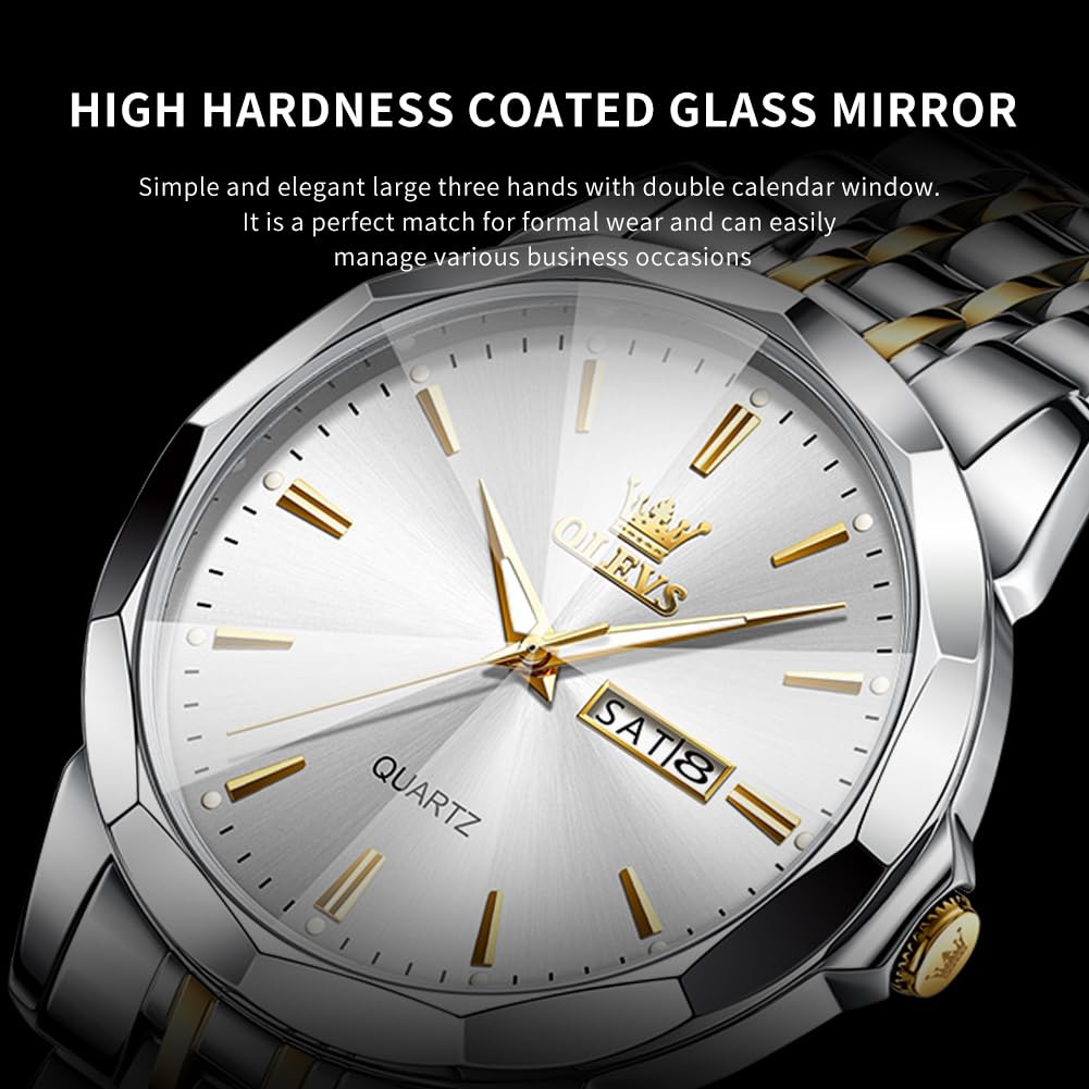 Foto 8 pulgar | Reloj Olevs Silver Para Hombre Vestido De Negocios Sencillo Impermeable - Venta Internacional.