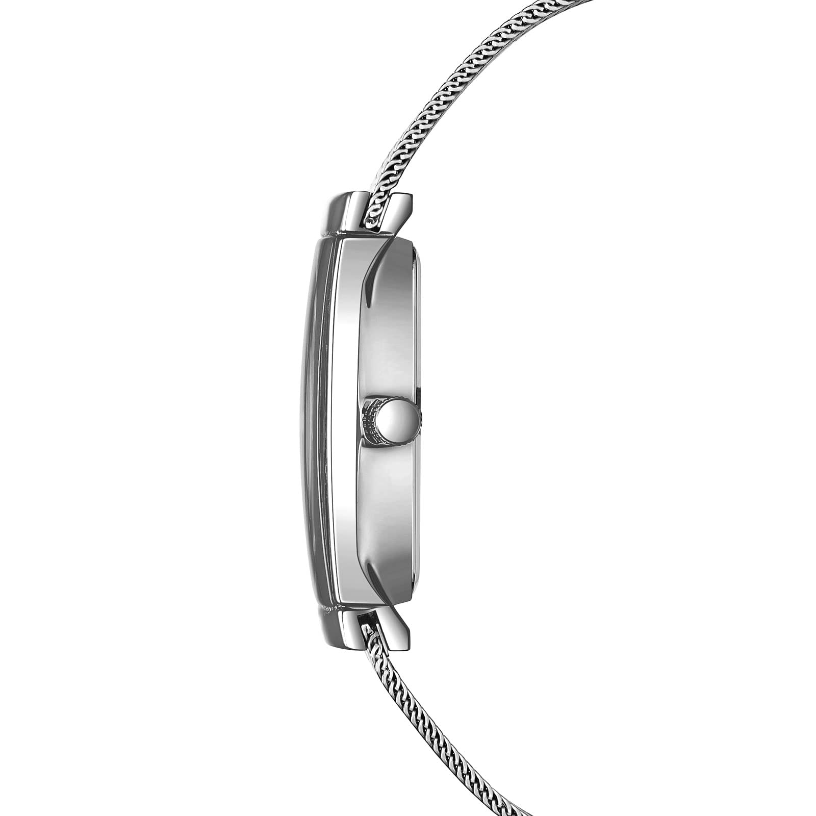 Foto 4 pulgar | Reloj Nibosi Square Business Waterproof Para Hombre, Plateado Y Azul - Venta Internacional.