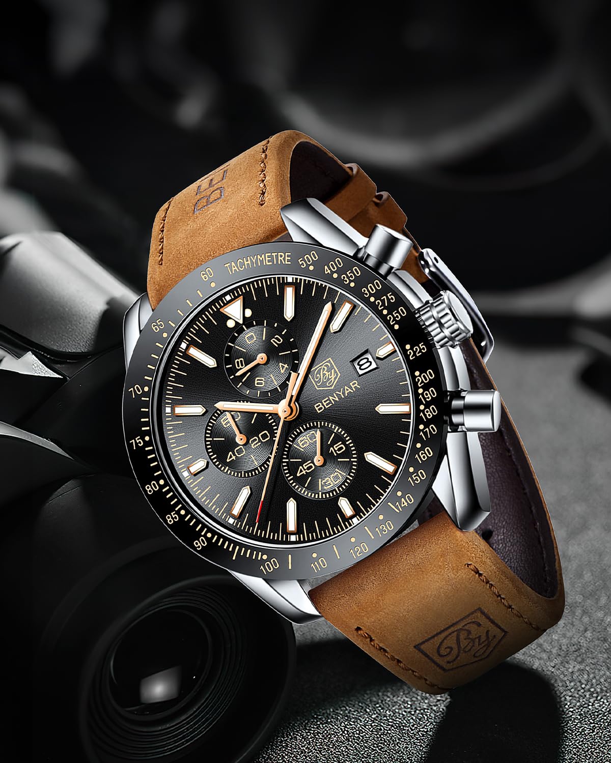 Foto 4 pulgar | Reloj By Benyar Chronograph Analog Quartz Para Hombre - Venta Internacional.