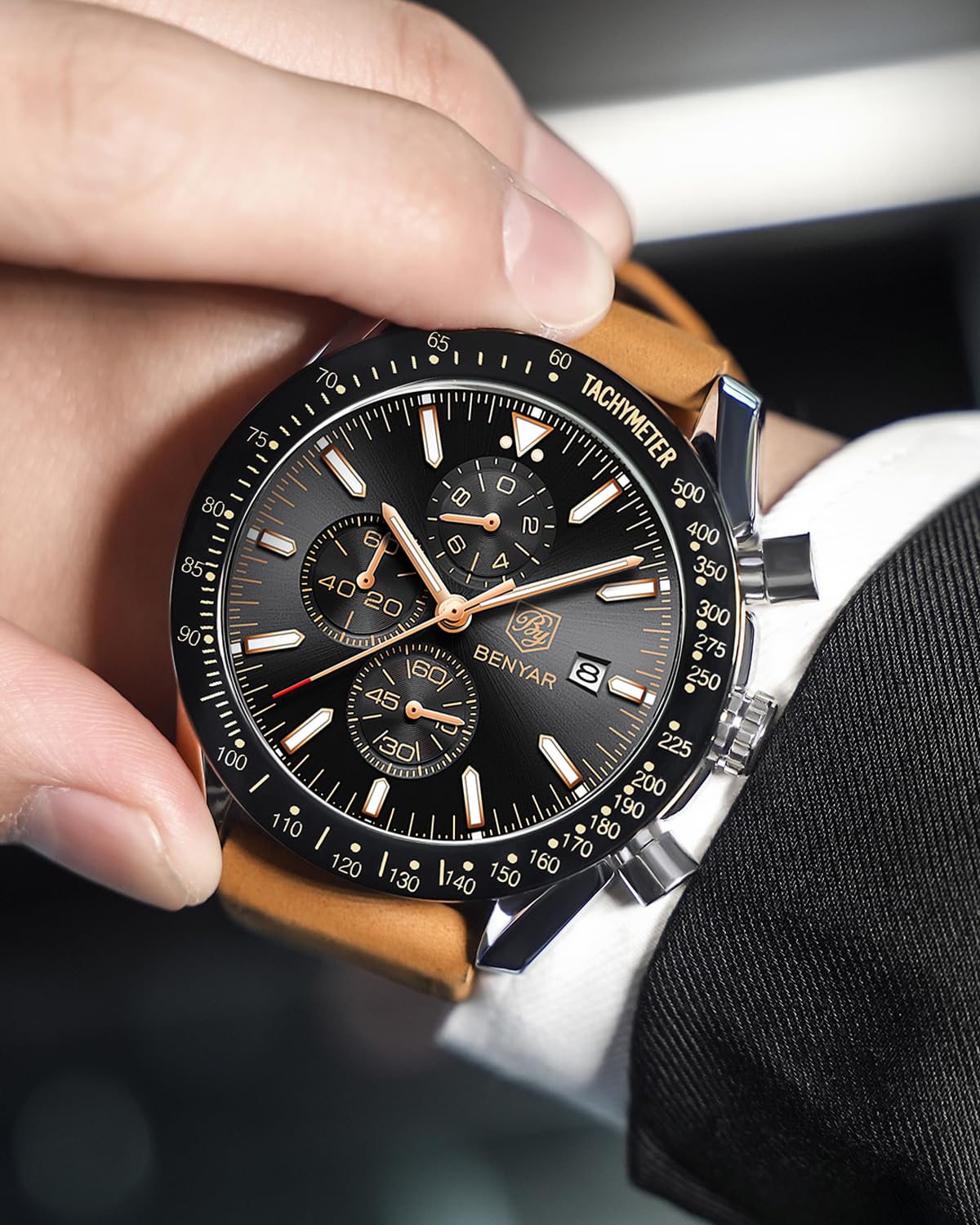 Foto 8 pulgar | Reloj By Benyar Chronograph Analog Quartz Para Hombre - Venta Internacional.