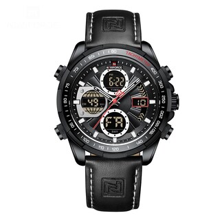 Foto 1 | Reloj De Cuero Analógico Digital Militar Naviforce Para Hombre - Venta Internacional.
