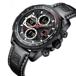 Foto 2 | Reloj De Cuero Analógico Digital Militar Naviforce Para Hombre - Venta Internacional.
