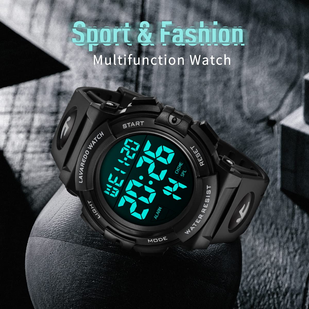Foto 7 pulgar | Reloj L Lavaredo Digital Sports, Cronógrafo Impermeable Para Hombre - Venta Internacional.