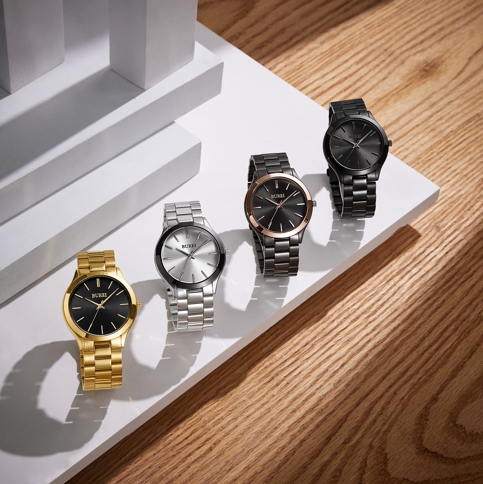 Foto 7 | Reloj Burei Fashion Minimalist Business A Prueba De Agua Para Hombre - Venta Internacional.