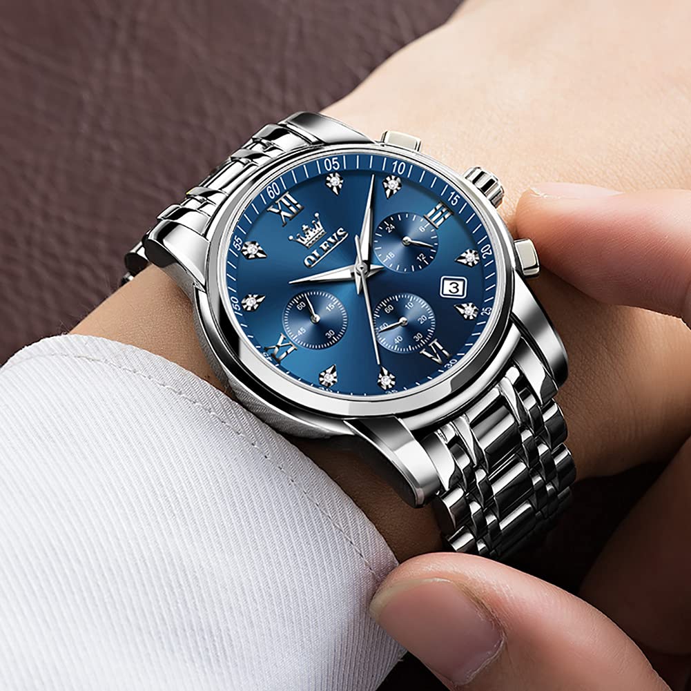 Foto 3 pulgar | Reloj Olevs Luxury Waterproof Para Hombre De Acero Inoxidable - Venta Internacional.