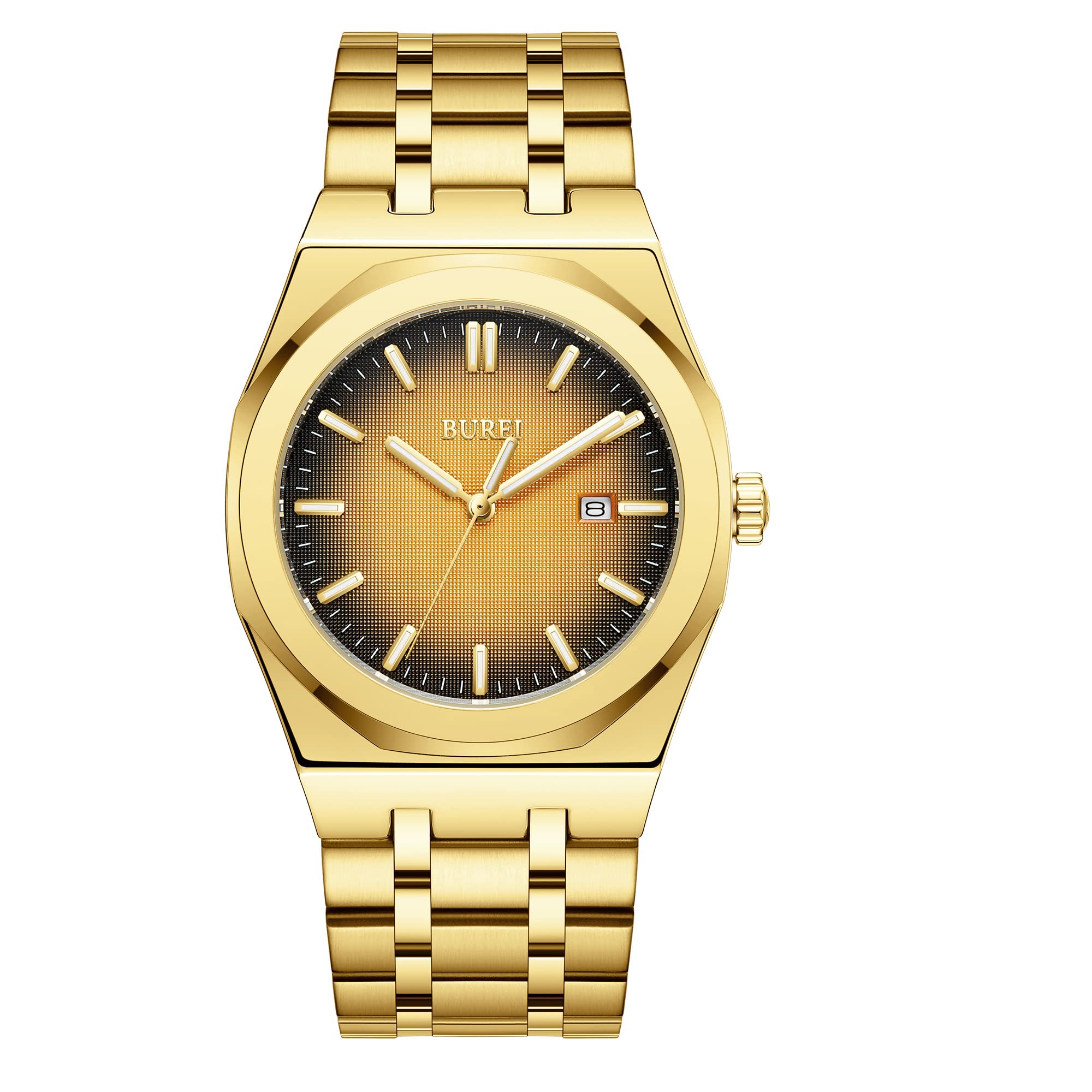 Reloj Burei Para Hombre, Analógico, Cuarzo, De Acero Inoxidable, Resistente Al Agua - Venta Internacional.