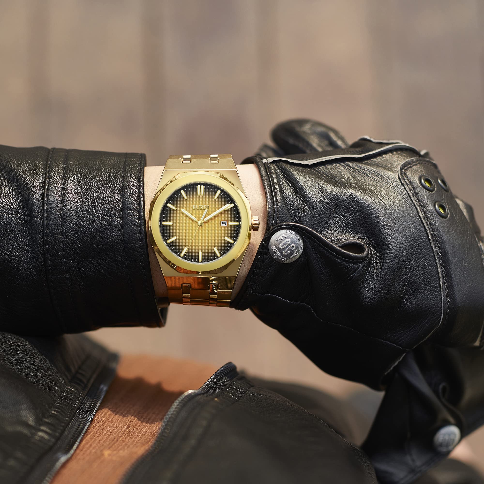 Foto 7 pulgar | Reloj Burei Para Hombre, Analógico, Cuarzo, De Acero Inoxidable, Resistente Al Agua - Venta Internacional.
