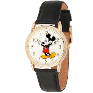Foto 1 | Reloj Disney Mickey Mouse Clásico Cardiff Para Adultos, Dorado Y Negro - Venta Internacional.