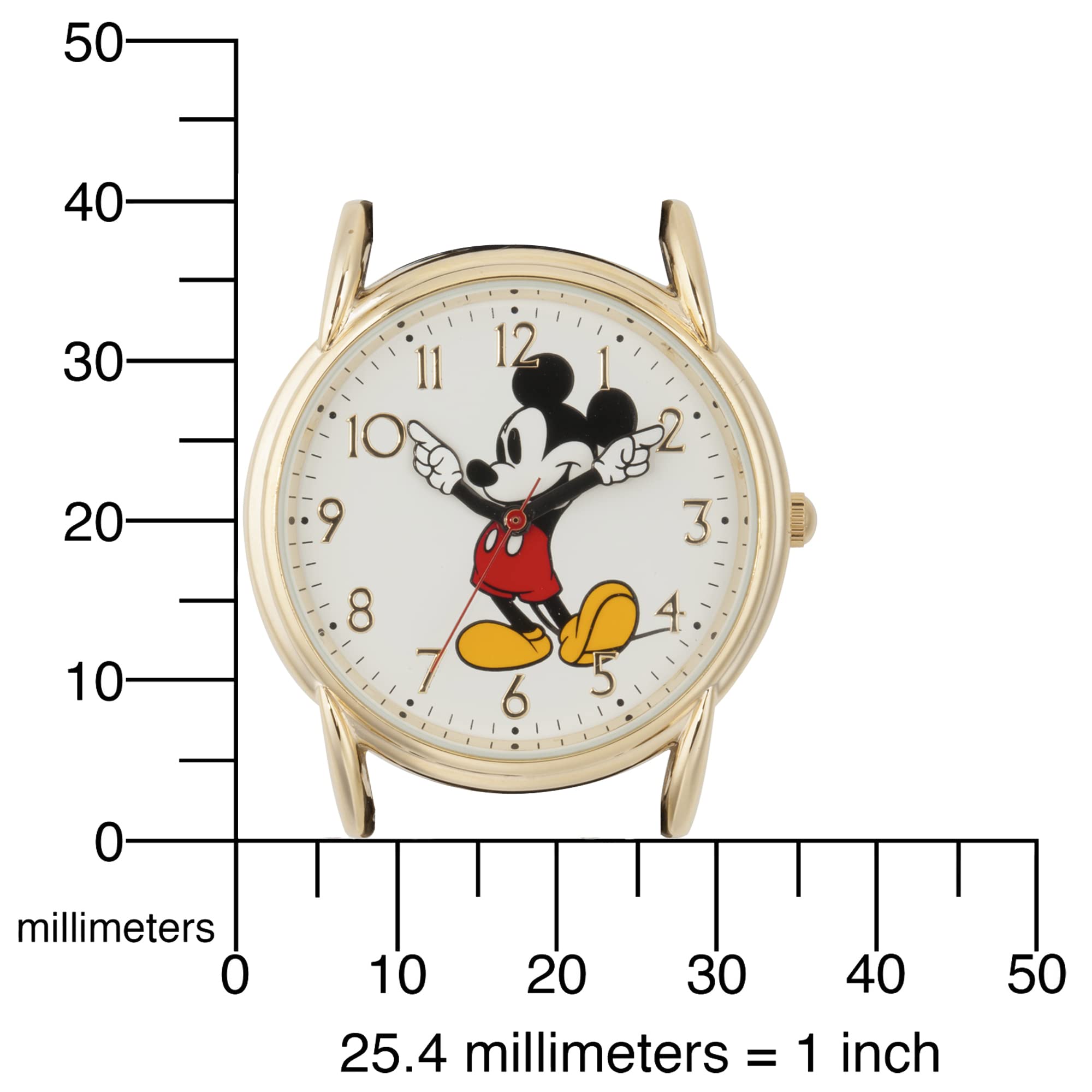 Foto 6 pulgar | Reloj Disney Mickey Mouse Clásico Cardiff Para Adultos, Dorado Y Negro - Venta Internacional.
