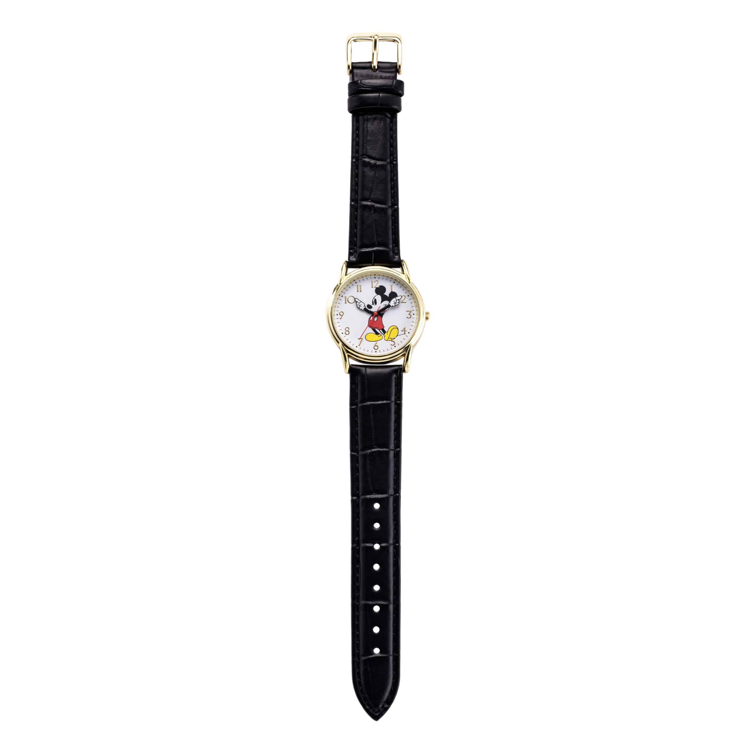 Foto 7 pulgar | Reloj Disney Mickey Mouse Clásico Cardiff Para Adultos, Dorado Y Negro - Venta Internacional.