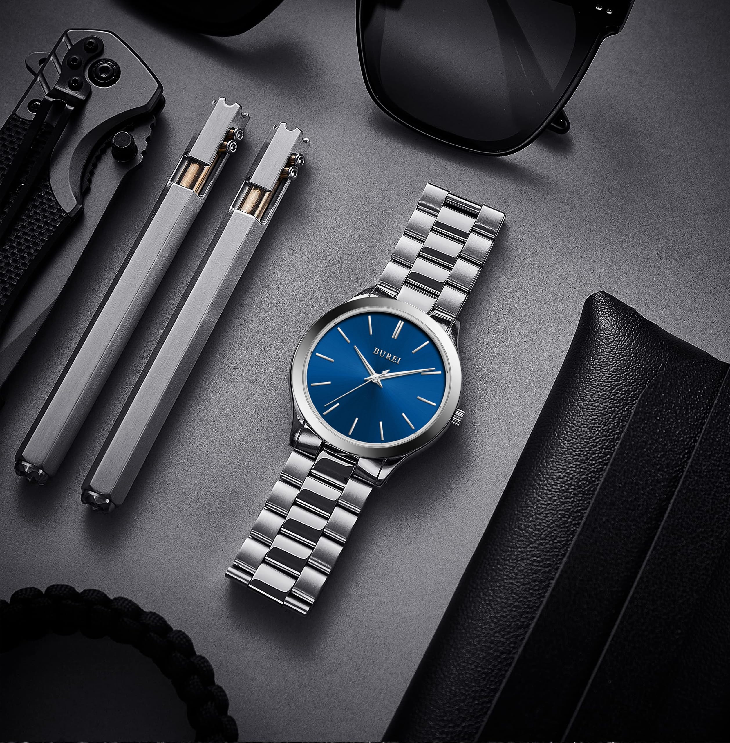 Foto 4 pulgar | Reloj Burei Fashion Minimalist Business A Prueba De Agua Para Hombre - Venta Internacional.