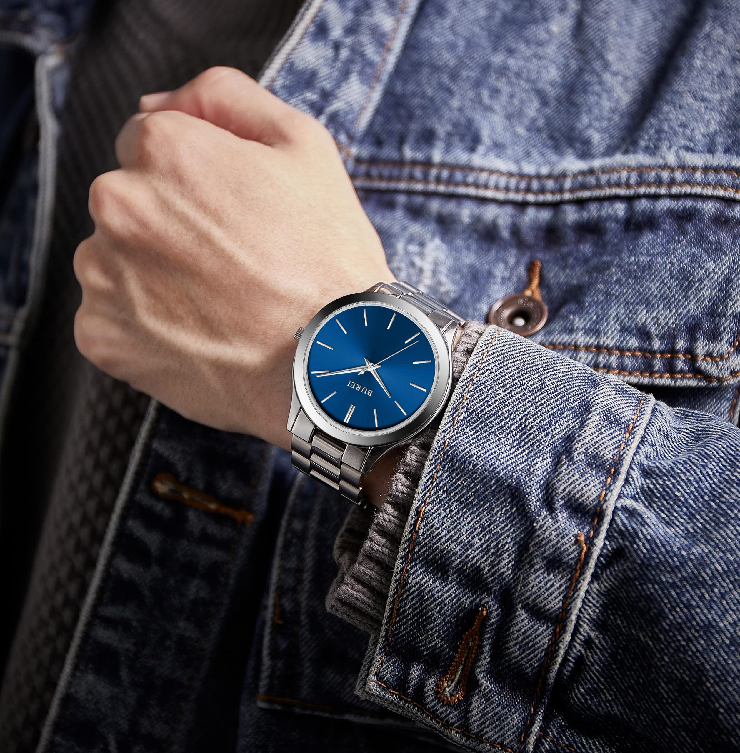 Foto 6 pulgar | Reloj Burei Fashion Minimalist Business A Prueba De Agua Para Hombre - Venta Internacional.