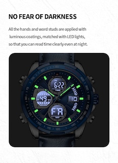 Foto 6 | Reloj De Cuero Analógico Digital Militar Naviforce Para Hombre - Venta Internacional.