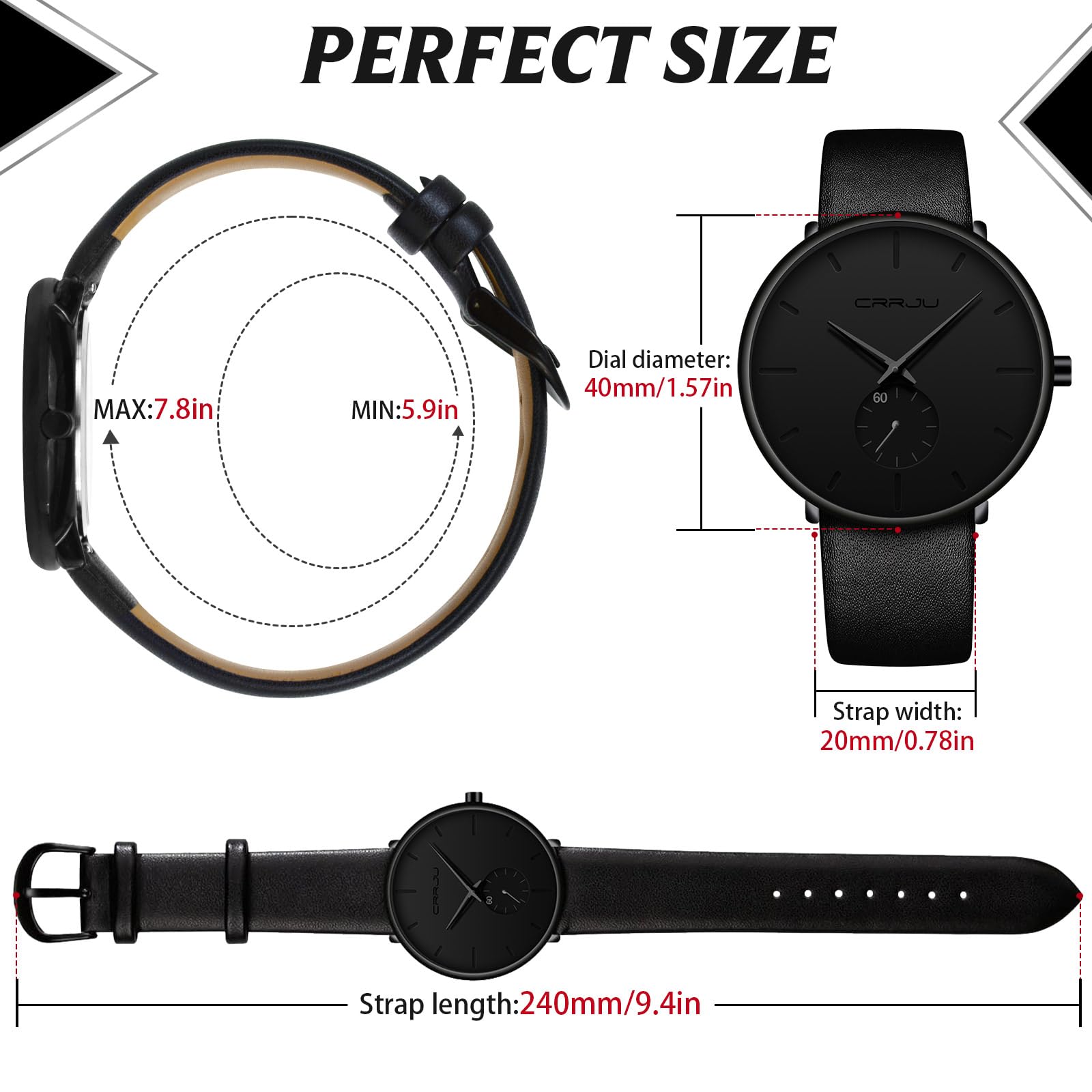 Foto 4 pulgar | Correa De Piel Unisex Impermeable Y Minimalista Watch Fizili - Venta Internacional.