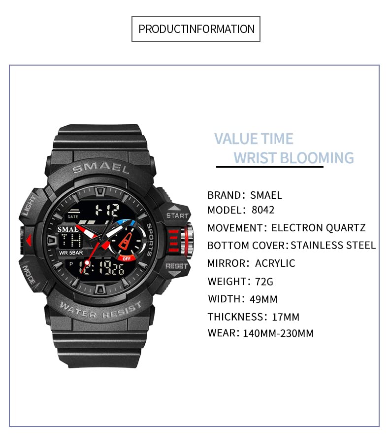 Foto 7 | Reloj Gosasa S-shock 8043_led Rojo Digital Impermeable Para Hombre - Venta Internacional.