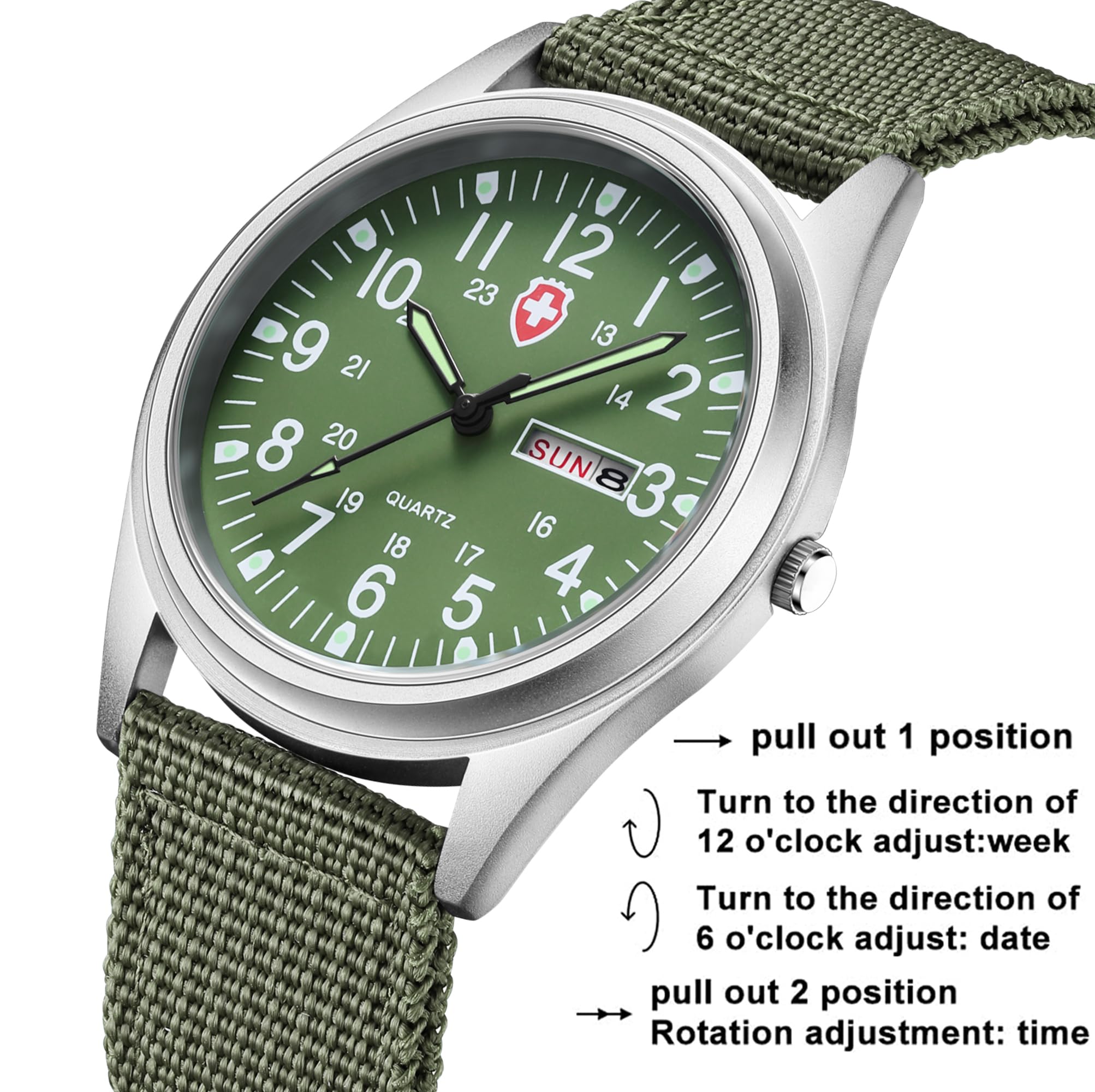 Foto 3 pulgar | Reloj Gosasa Military Sport Con Correa De Nailon Textil Impermeable - Venta Internacional.