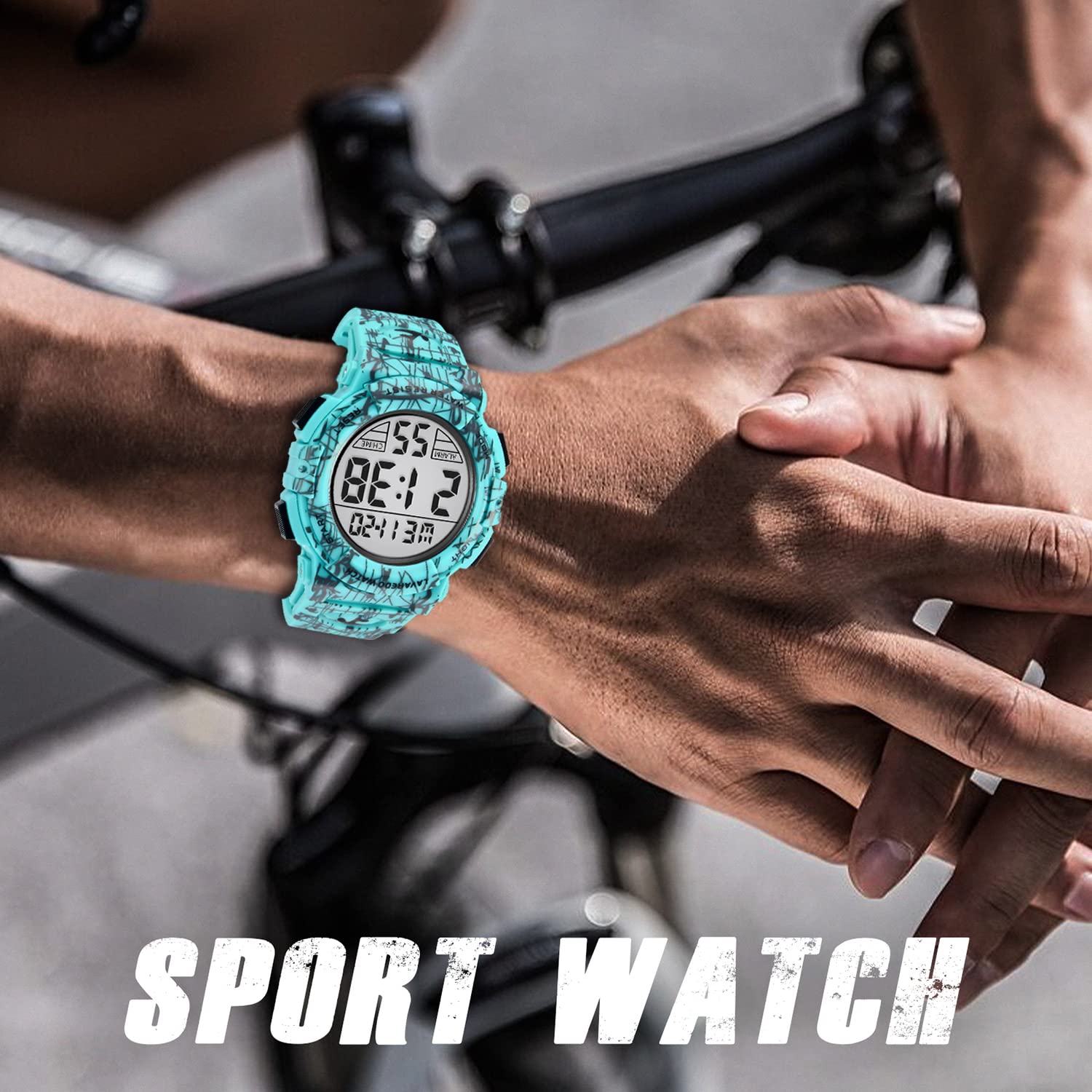 Foto 2 | Reloj L Lavaredo Digital Para Hombre Resistente Al Agua Con Cronógrafo - Venta Internacional.