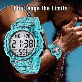 Foto 3 | Reloj L Lavaredo Digital Para Hombre Resistente Al Agua Con Cronógrafo - Venta Internacional.