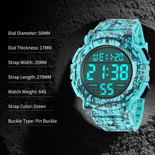 Foto 6 | Reloj L Lavaredo Digital Para Hombre Resistente Al Agua Con Cronógrafo - Venta Internacional.