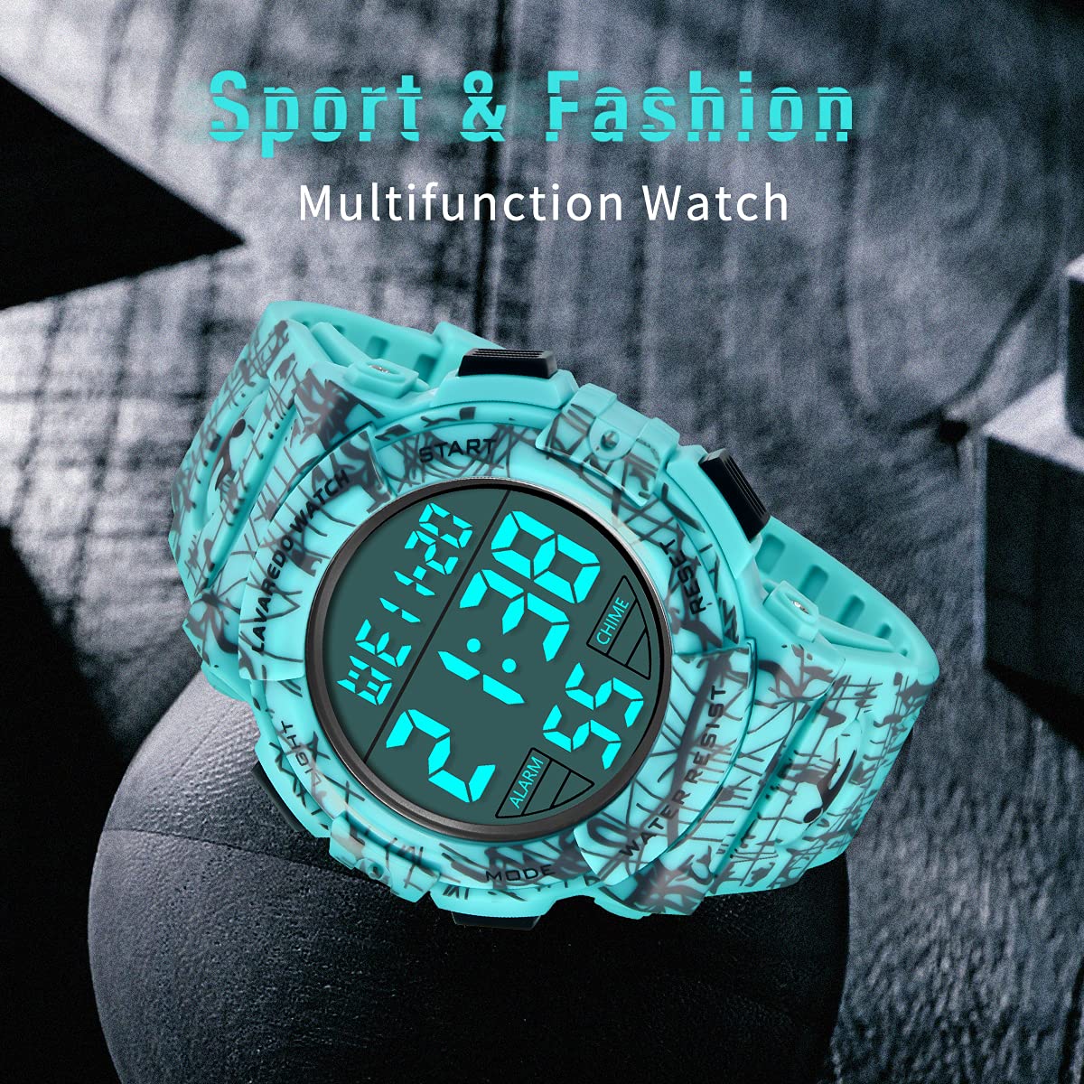 Foto 8 pulgar | Reloj L Lavaredo Digital Para Hombre Resistente Al Agua Con Cronógrafo - Venta Internacional.