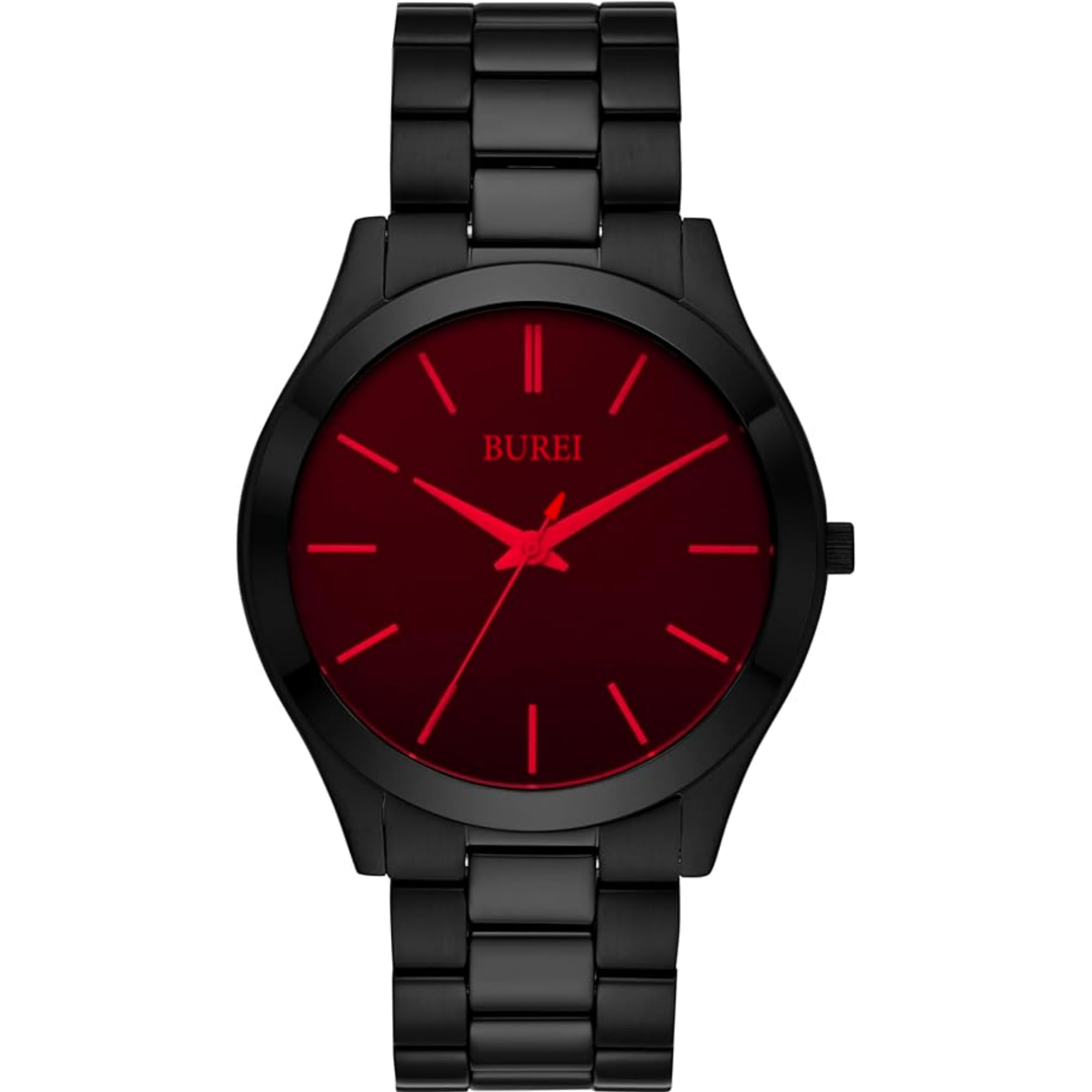 Reloj Burei Fashion, Vestido Negro De Negocios, Impermeable Para Hombre - Venta Internacional.