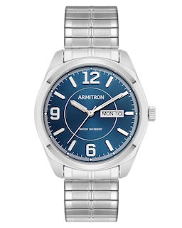 Foto 1 | Reloj Armitron Para Hombre Con Día/fecha, Fácil De Leer, 20/4591, Plateado - Venta Internacional.