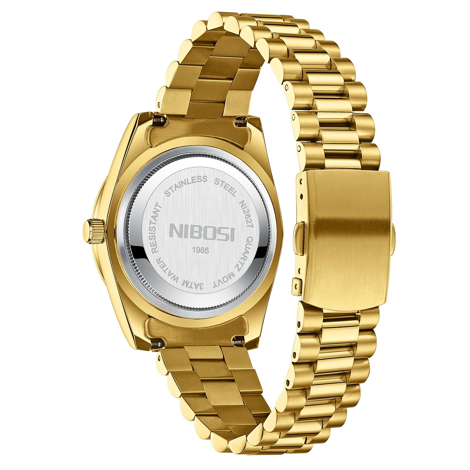 Foto 5 pulgar | Reloj Nibosi B03-all Gold Analógico De Cuarzo De Acero Inoxidable Para Hombre - Venta Internacional.