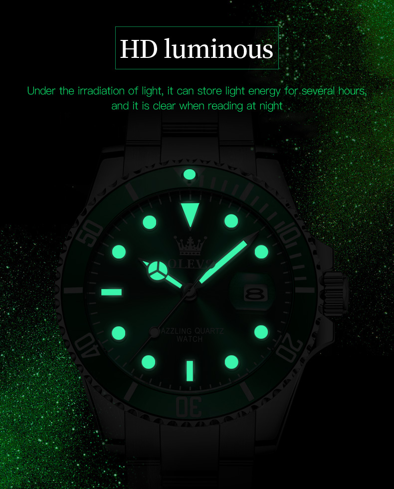 Foto 3 | Reloj Olevs Luxury Para Hombre De Acero Inoxidable Impermeable - Venta Internacional.