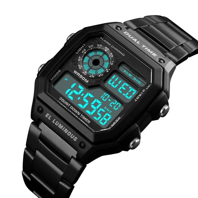 Foto 6 | Reloj Pasoy Digital Multifunción Para Hombre, 50 M, Resistente Al Agua, Negro - Venta Internacional.