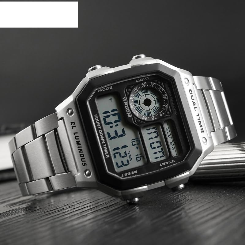 Foto 7 | Reloj Pasoy Digital Multifunción Para Hombre, 50 M, Resistente Al Agua, Negro - Venta Internacional.