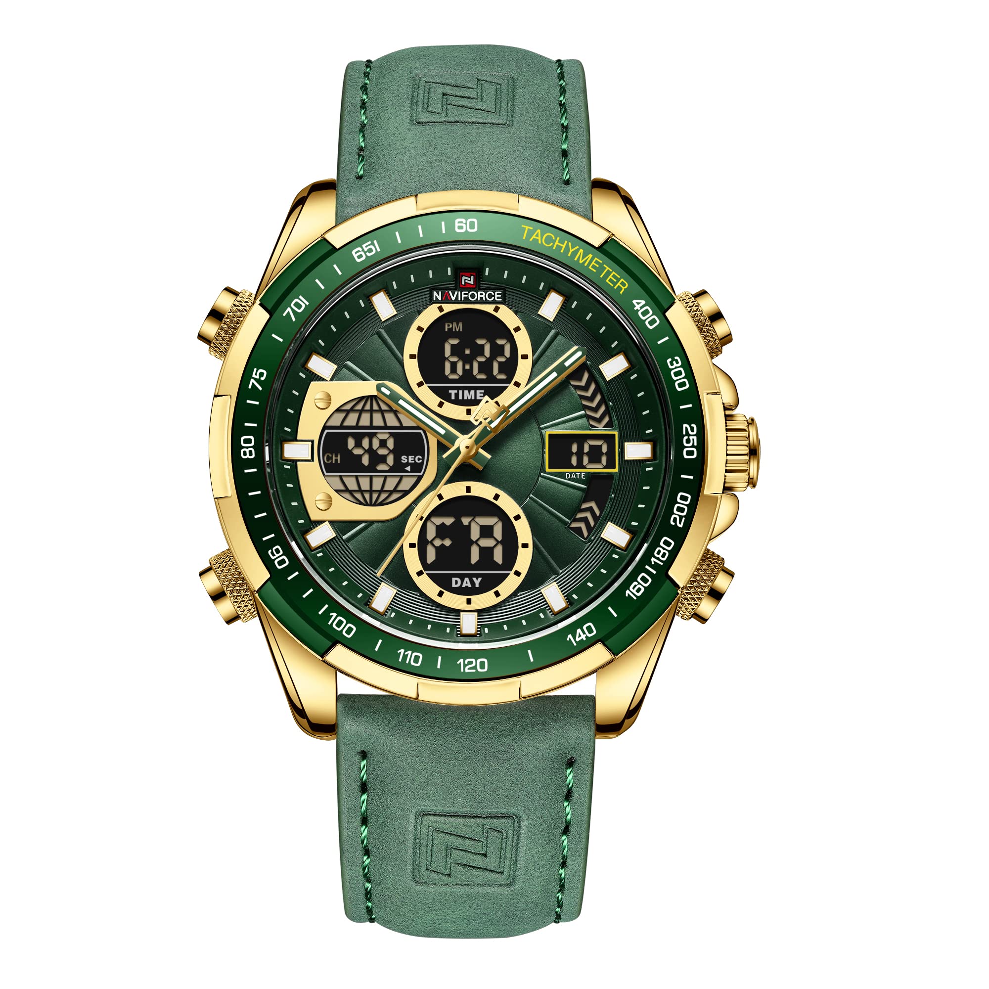 Reloj De Cuero Analógico Digital Militar Naviforce Para Hombre - Venta Internacional.