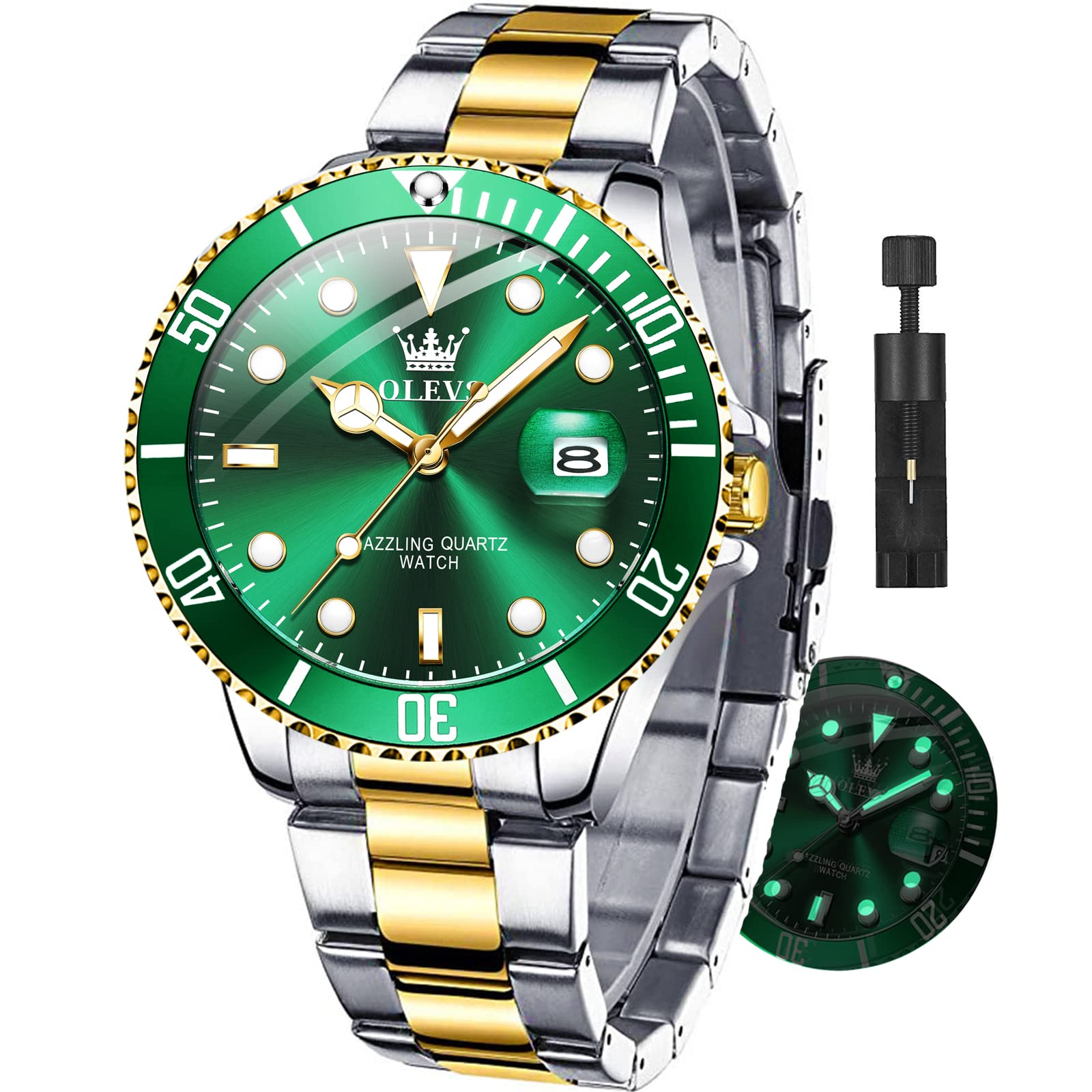 Reloj Olevs Gold De Acero Inoxidable Impermeable Para Hombre - Venta Internacional.