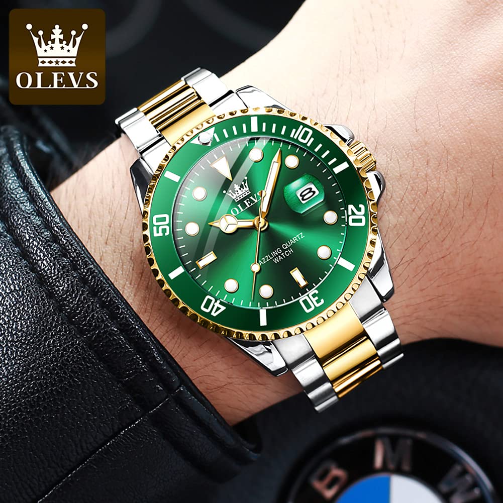 Foto 2 | Reloj Olevs Gold De Acero Inoxidable Impermeable Para Hombre - Venta Internacional.