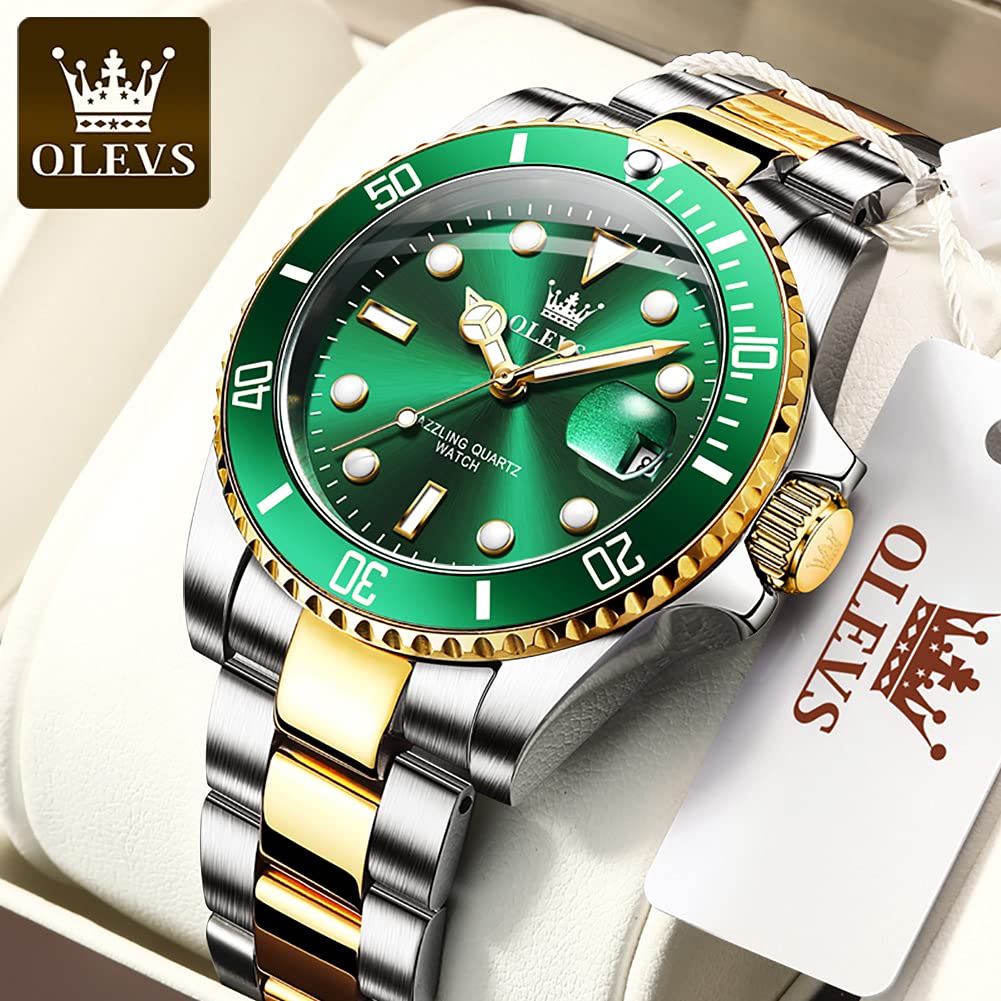 Foto 3 | Reloj Olevs Gold De Acero Inoxidable Impermeable Para Hombre - Venta Internacional.