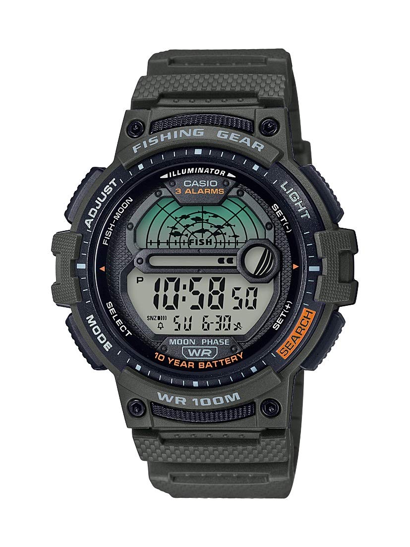 Foto 2 pulgar | Reloj Casio Fishing Timer Ws-1200h-3avcf Para Hombre, Color Verde - Venta Internacional.