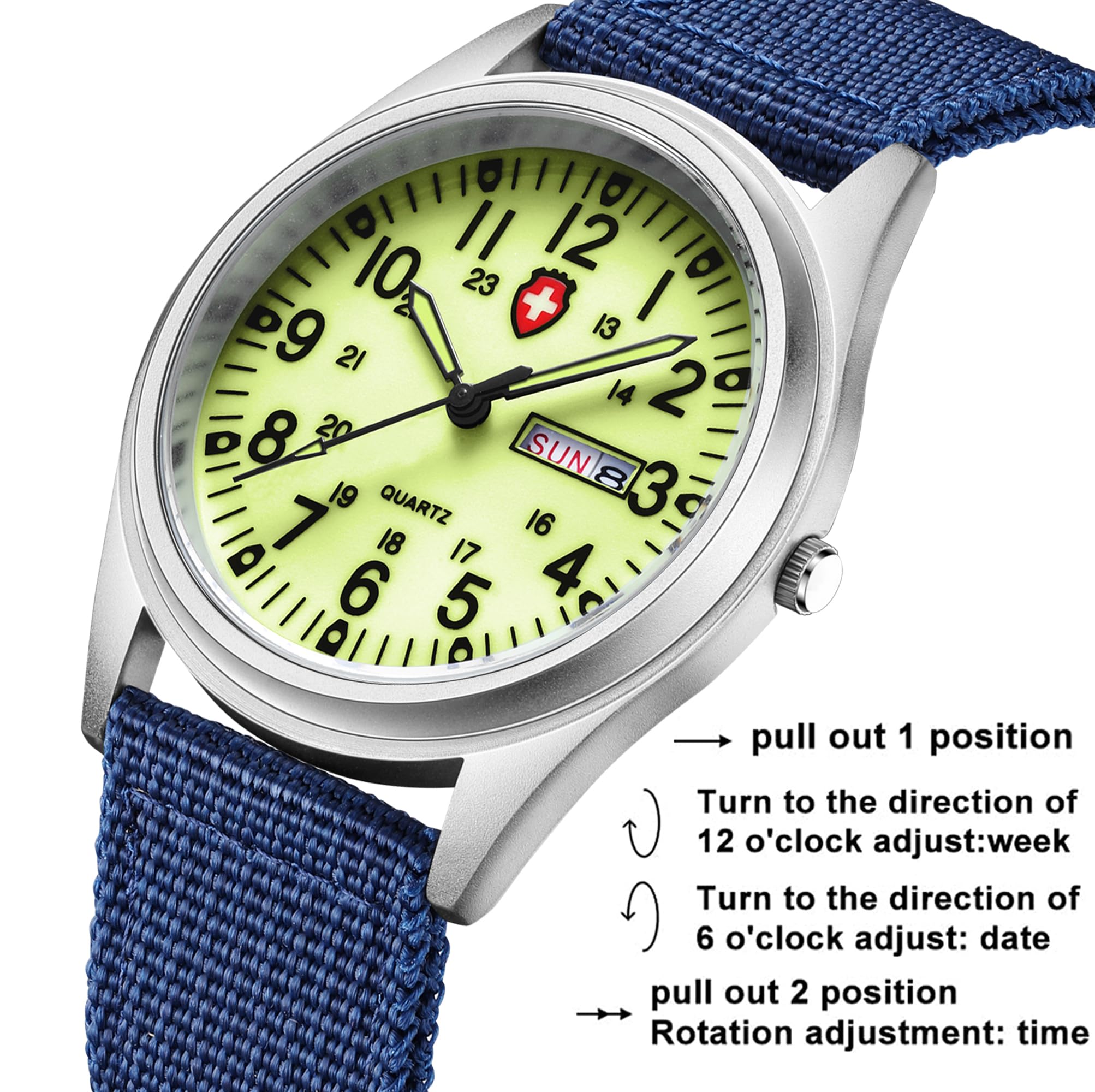 Foto 2 | Reloj Gosasa Military Sport, Correa De Nailon Impermeable Hasta 30 M - Venta Internacional.