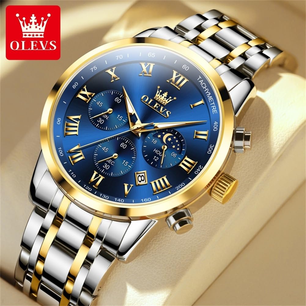 Foto 3 pulgar | Reloj Olevs Classic Para Hombre De Acero Inoxidable Impermeable - Venta Internacional.